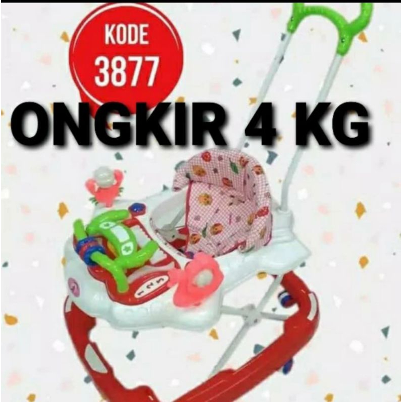 baby Walker HOKIKU 3877 musik dan dorongan / kereta roda bayi Murah promo