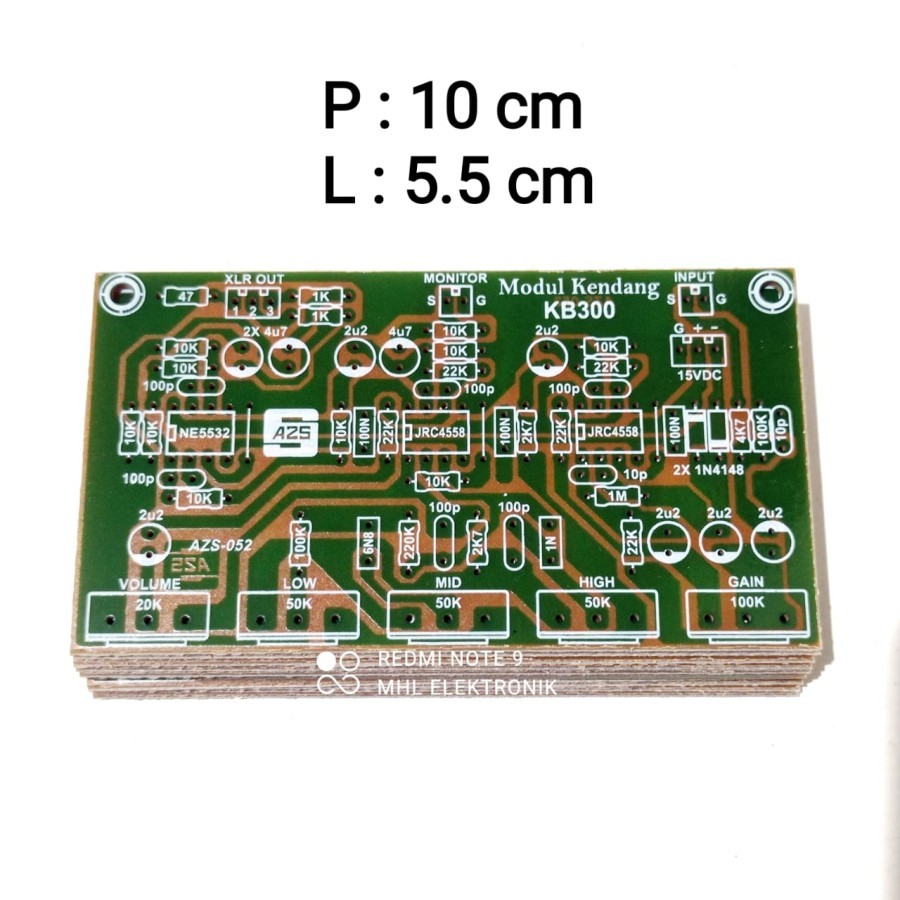 PCB PEAVEY KB300 Pre Amp Kendang Tak Dutt PCB MODUL KENDANG KB 300 - YSF