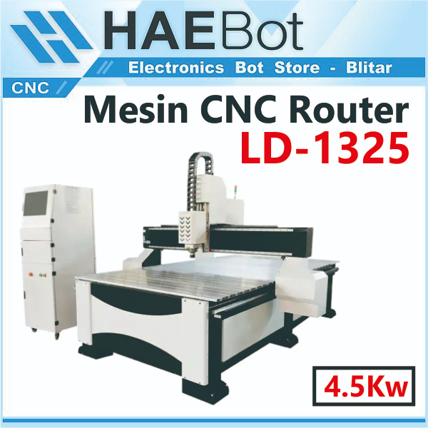 [HAEBOT] Mesin CNC Router 1325 4.5Kw Water Cooling Mesin Ukir Full Triplek 1300x2500 Ukiran Kayu Alu