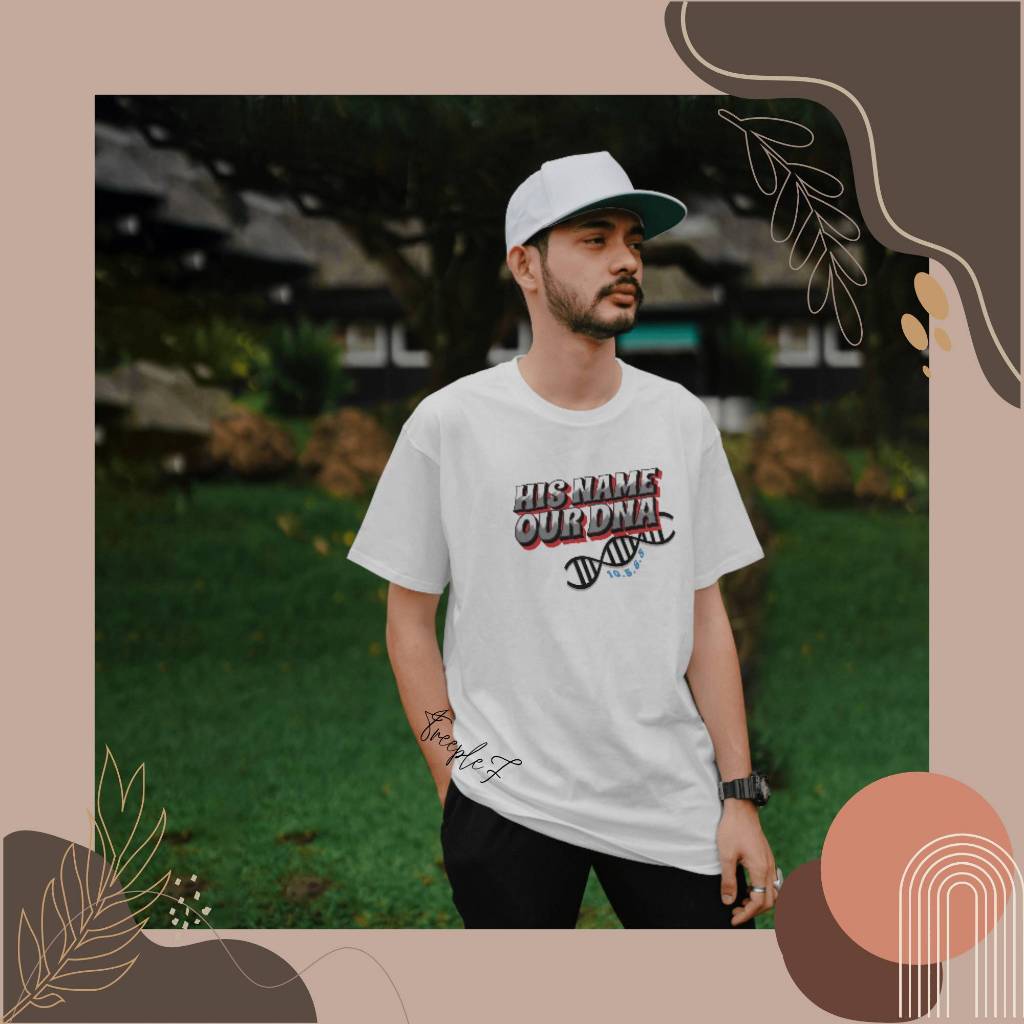 Kaos Distro Rohani Kristen Mesianik | Ibrani YAHWEH HIS NAME OUR DNA GEMATRIA/T-Shirt/Kaos Distro