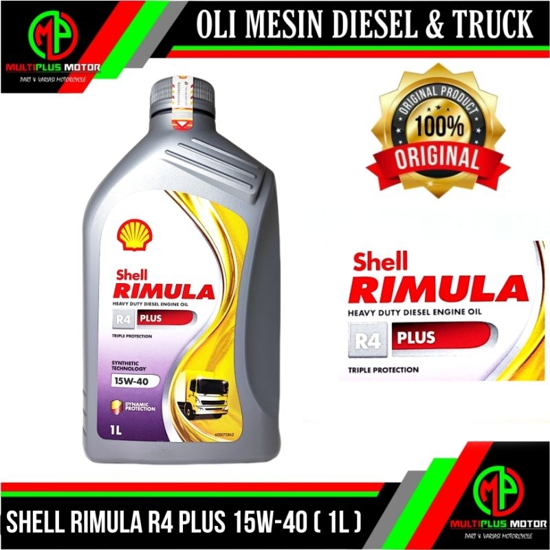 Oli mesin DIESEL Shell RIMULA R4 PLUS X R4X 15W-40 (1L) ORIGINAL 100%