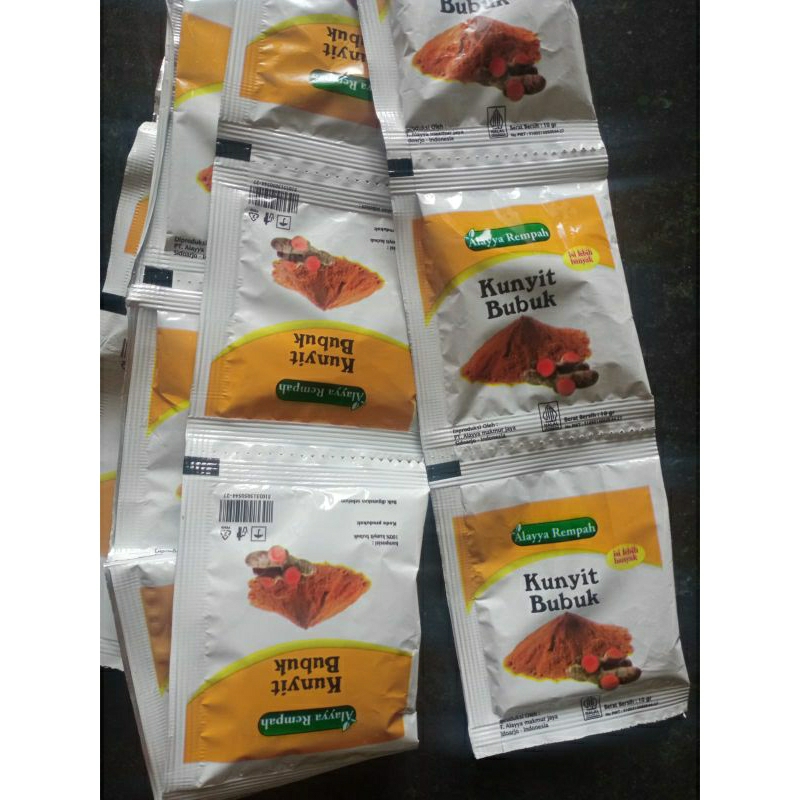 

kunyit bubuk rentengan isi 10pcs