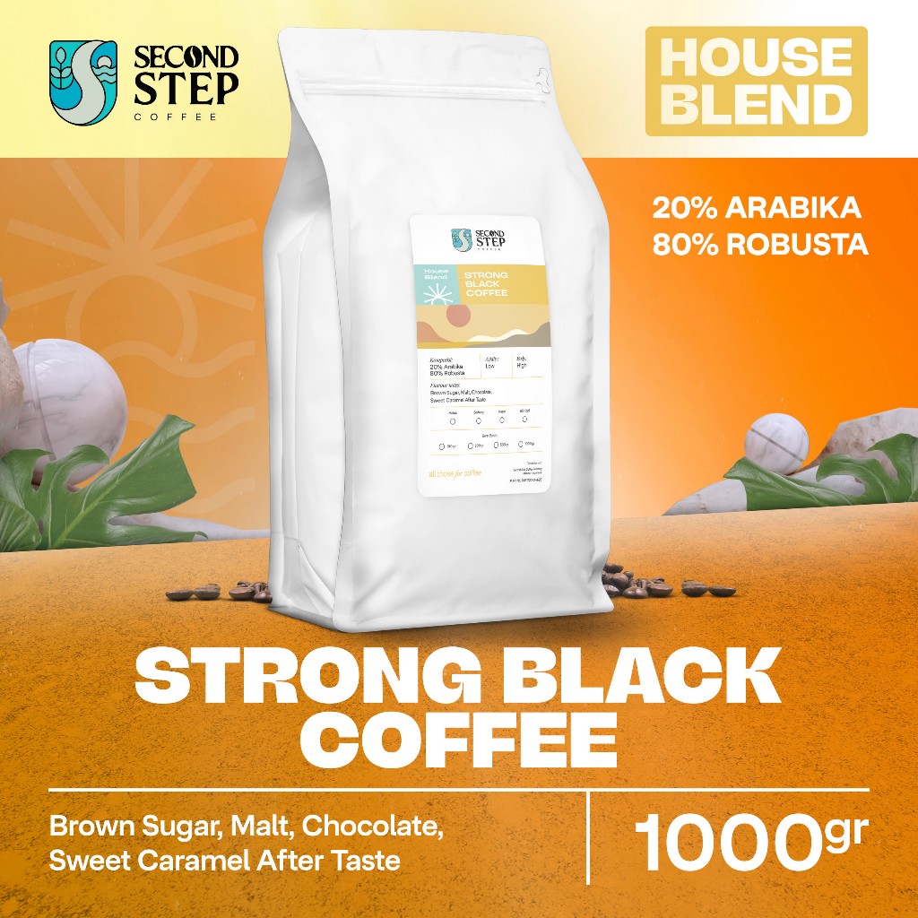 

Biji Kopi Bubuk Espresso Blend Strong Black Coffee Beans Kopdar 1Kg