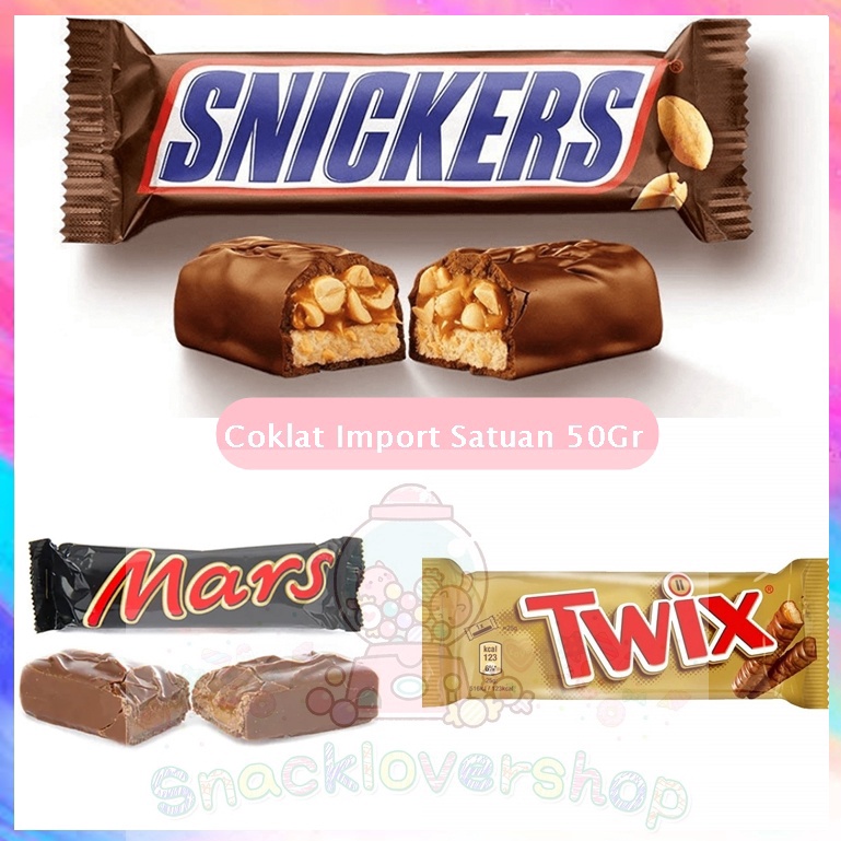 

[♜G13<] SNICKERS | MARS | TWIX | COKLAT IMPORT PER PCS Eleoen