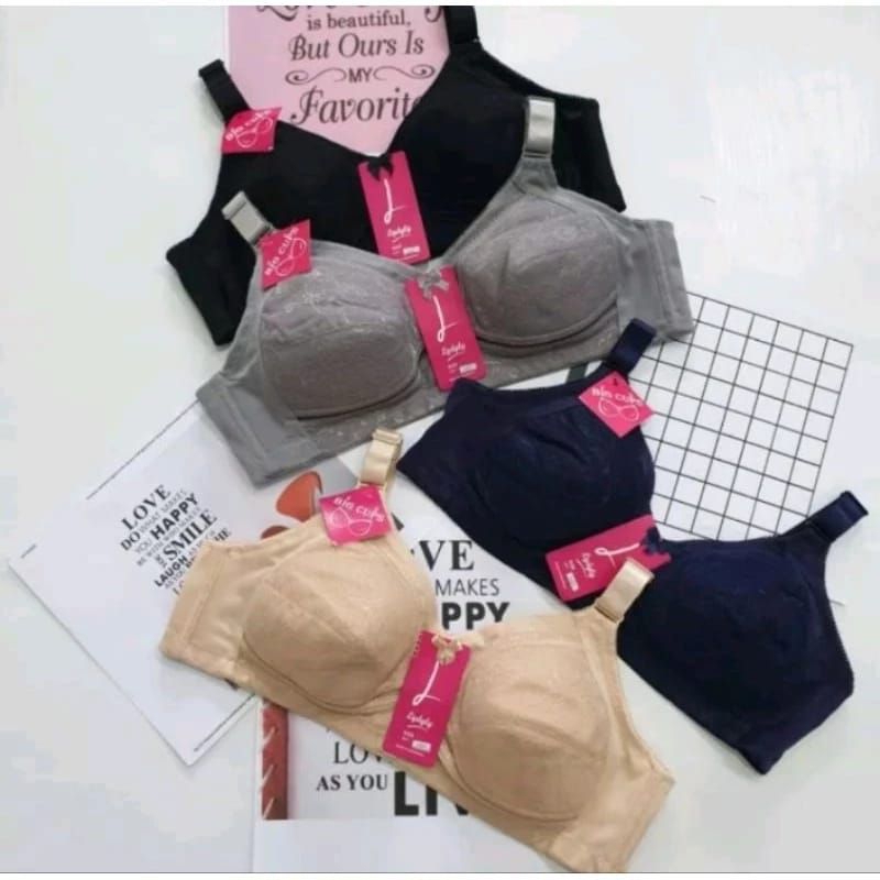 BH LYDYLY BRUKAT CUP BESAR L021 34-44//BH BRUKAT JUMBO TANPA BUSA