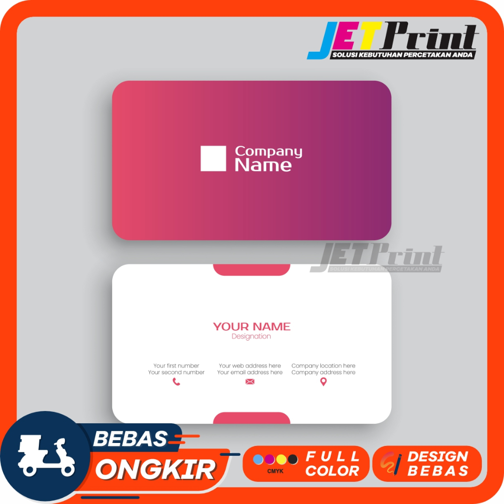 

Kartu Nama 100 pcs + Box Sudut tumpul/ Cetak kartu nama / bussines card / 2 sisi laminasi doff atau glossy