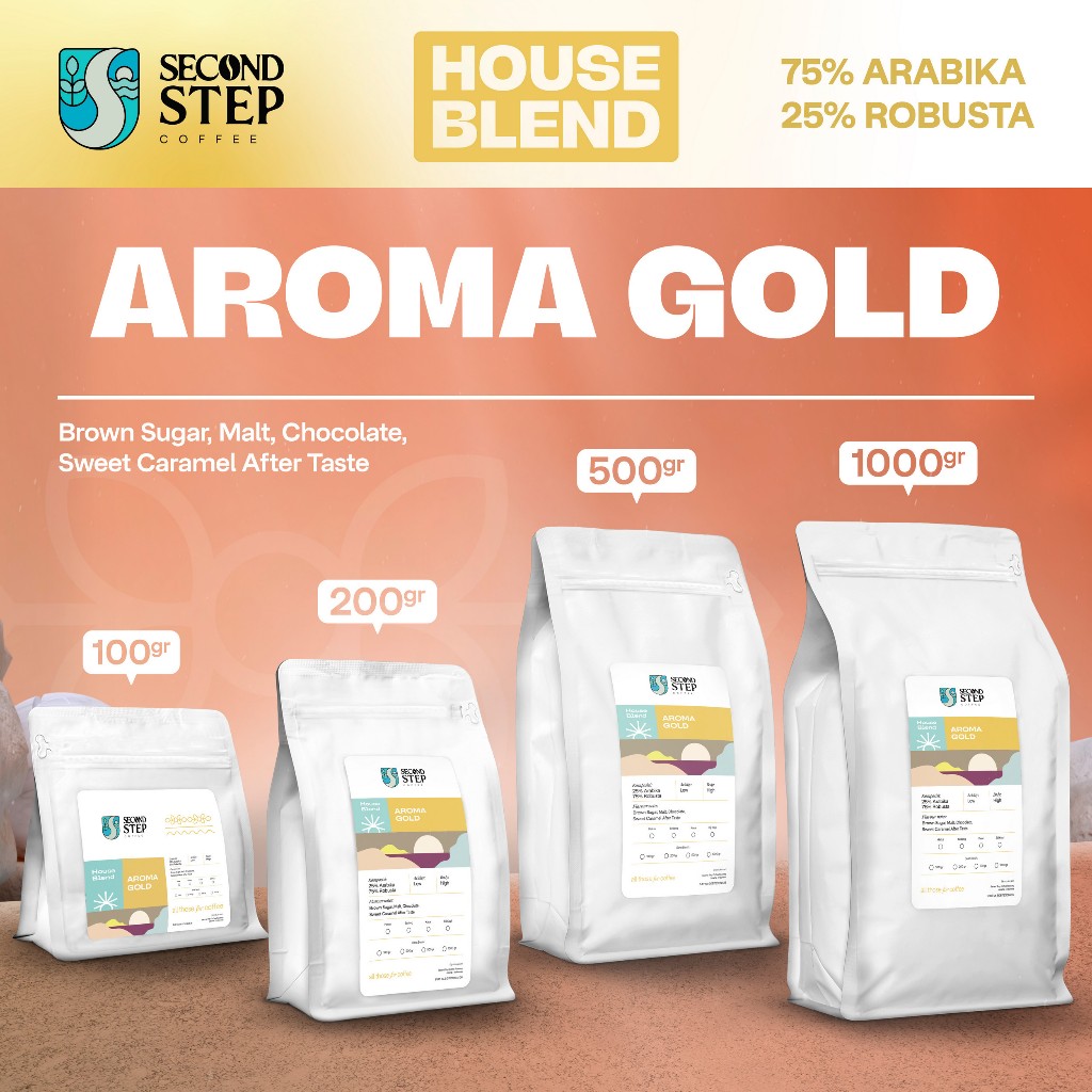 

Kopi Aroma Gold Espresso Blend Coffee Beans Roasted Bean Biji Bubuk