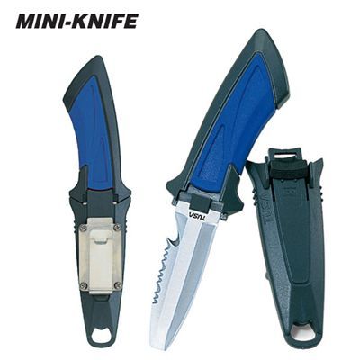 Ready Tusa Pisau Selam Blunt Tip Scuba Diving Stainless Knife Imprex Mini Short Sangkur Pendek Ujung