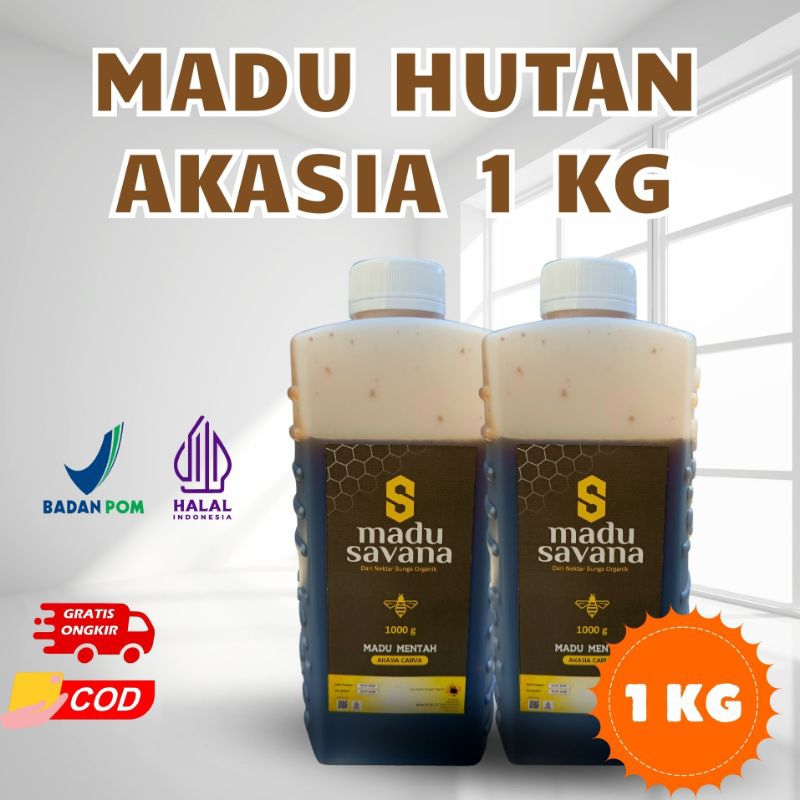 

Madu Akasia Murni 1 Kg Nectar Bunga Alami Pure Raw