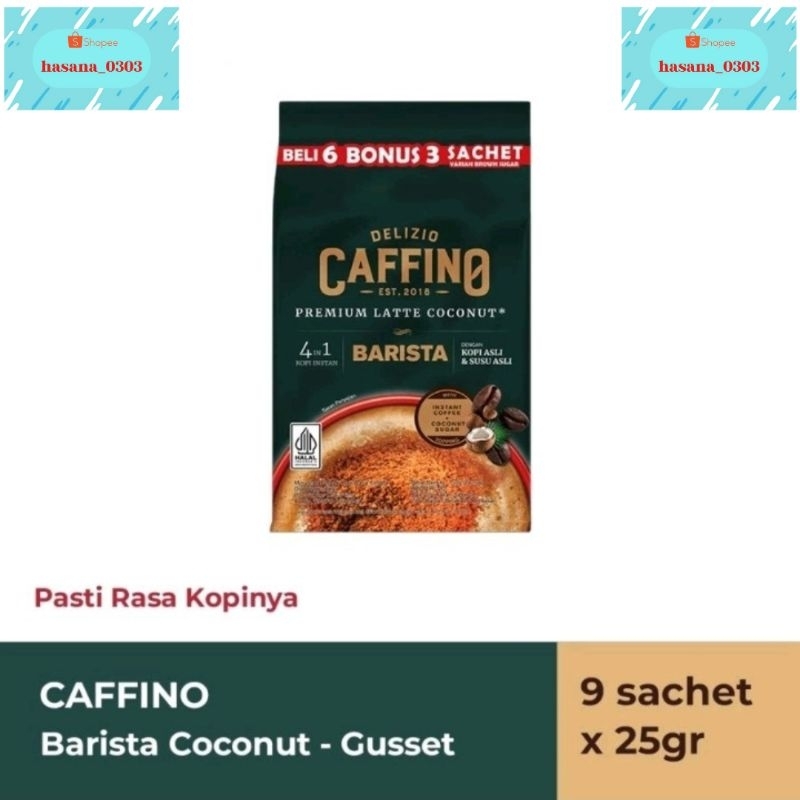 

Caffino Barista Coconut Gusset - Bubuk Kopi Instan 6 Sachet x 25g