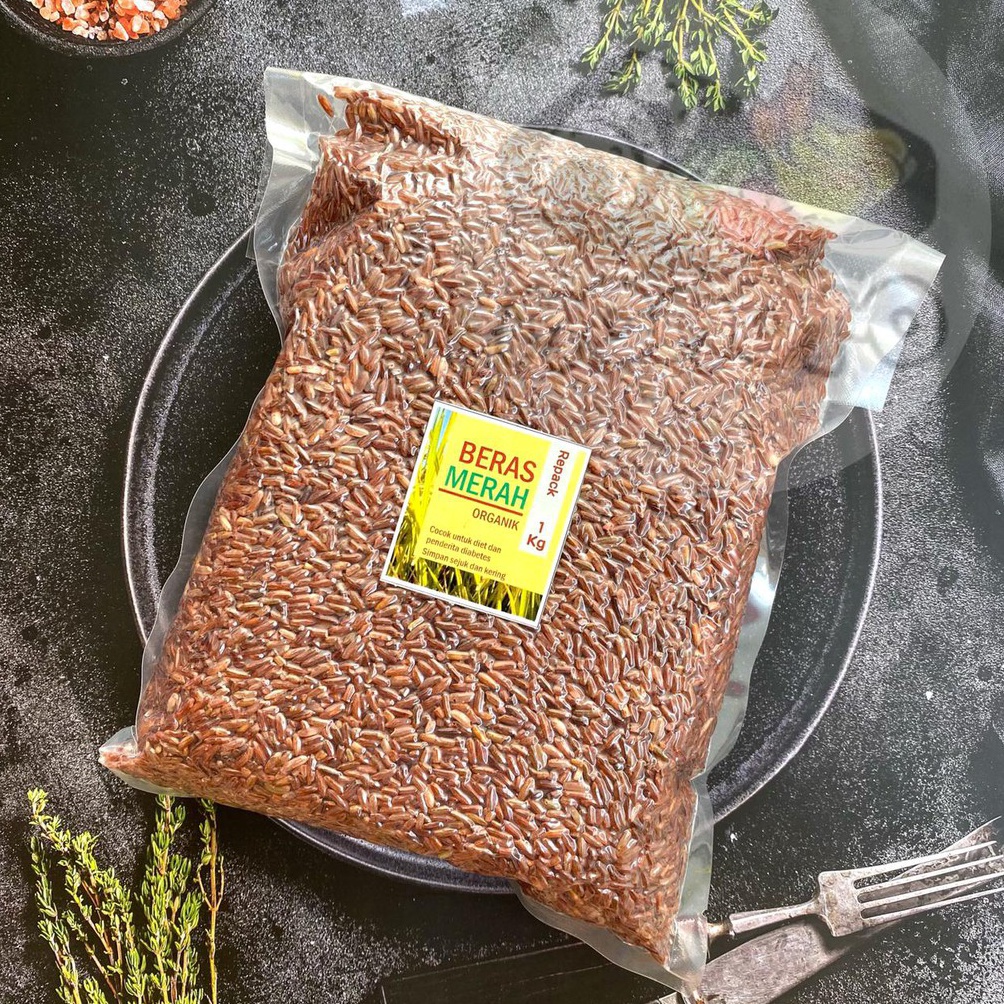 

D!skon Beras Merah Organik 1 Kg Murah Premium Quality Diet Sehat MPASI [208]