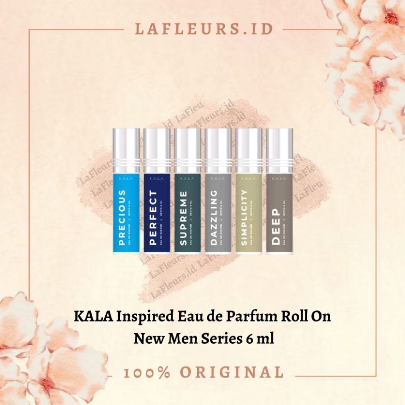 KALA SCENT Inspired Eau de Parfum Roll On New Men Series 6 ml / Dazzling / Perfect / Precious / Deep