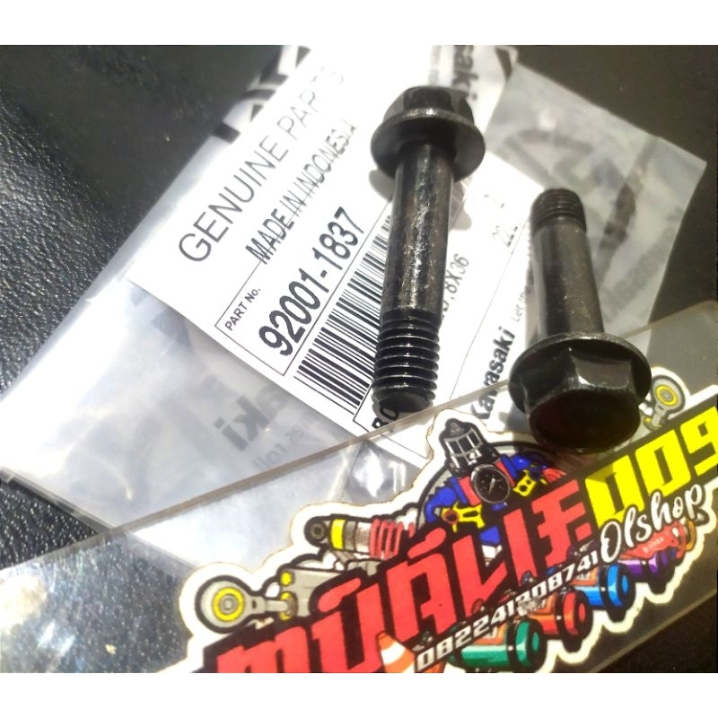 Baut breket bracket dudukan kaliper depan Ninja 150 r rr ss original 92001-1837