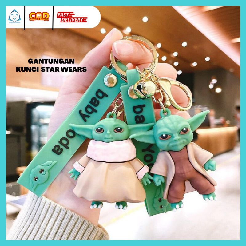 GANTUNGAN KUNCI STAR WARS YODA LEVITATING / BABY YODA / GANTUNGAN KUNCI BABY YODA / The Guardians