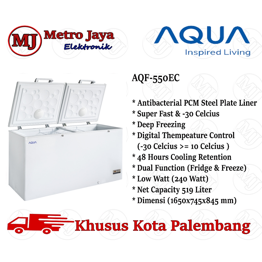 Chest Freezer AQUA Japan AQF-550EC EC series AQF 550 EC Fast Freezing