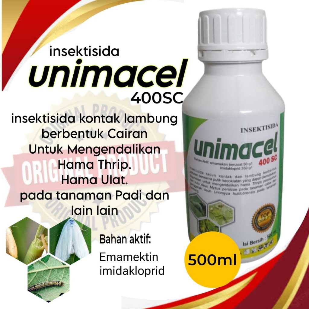 UNIMACEL 500ML PENGENDALI HAMA TANAMAN INSEKTISIDA UNIMACEL EMAMEKTIN/PUPUK/PESTISIDA/OBAT HAMA