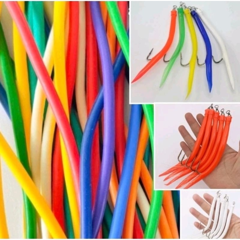 Karet sabiki karet umpan dan selang silikon gid glow In the dark umpan ikan umpan pancing karet untu