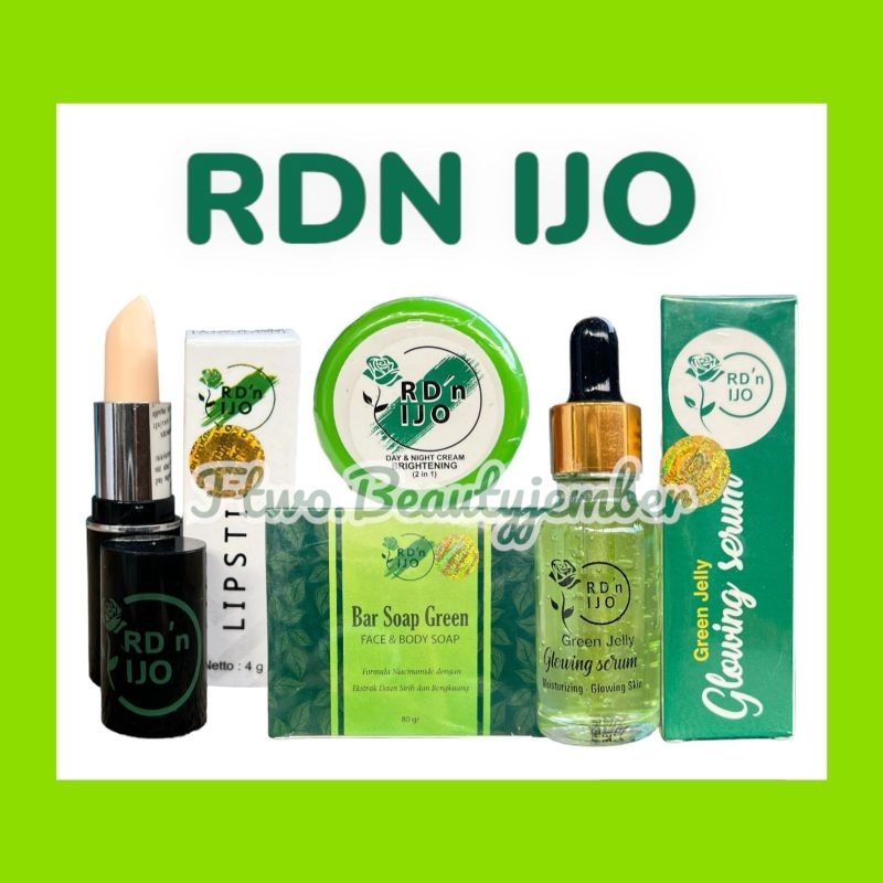 PAKET RDN IJO (cream rdn ijo cream siang malam 2in1 bar soap rdn ijo sabun rdn ijo toner rdn ijo ton
