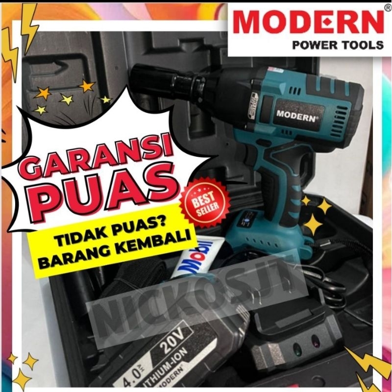 Modern M65 impact wrench impek M 65 20V Cordless Mesin Buka baut ban Mobil Motor Baterai 20v M 65 bo