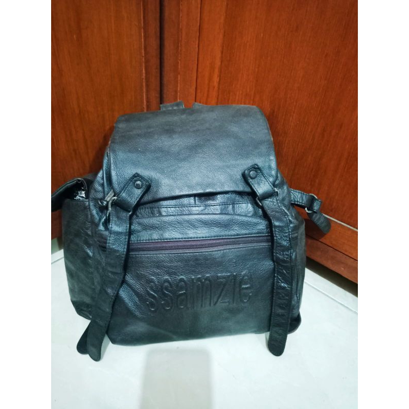 Preloved  Ransel  Kulit  Asli  Ssamzie