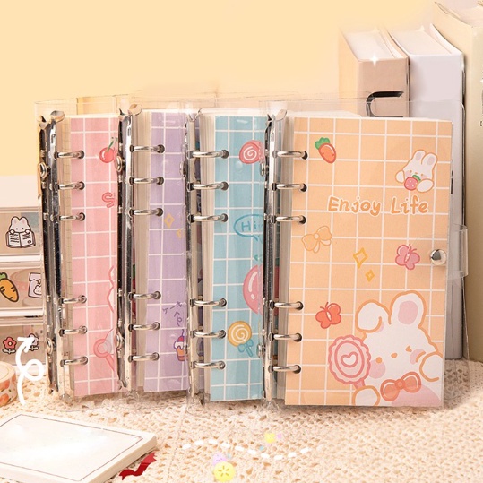 

Kemasan Baru.. RABBIT BEAR Binder A6 SET PVC dengan loose leaf 100 Lembar GRID GARIS RCJ