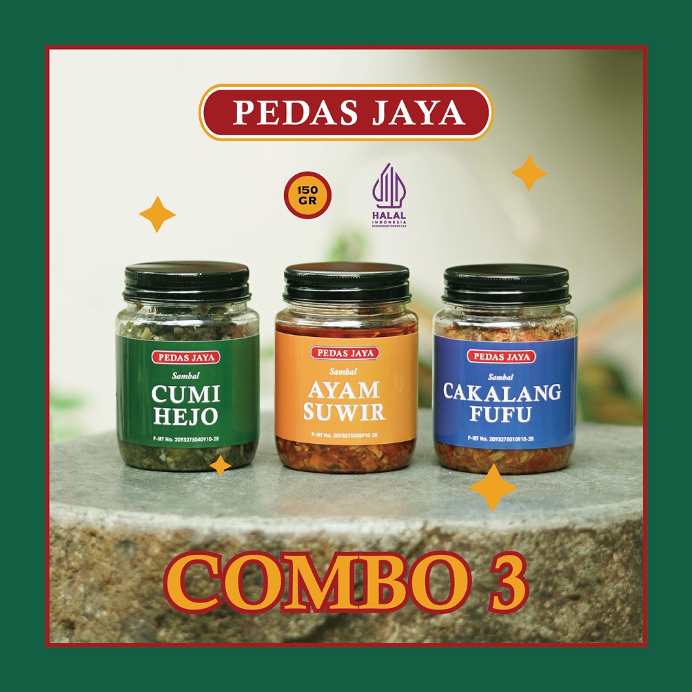 

H4rga Pr0mo COMBO 3 SPESIAL SAMBAL PEDAS JAYA SAMBEL CAKALANG ASAP CUMI TERI AYAM [144]