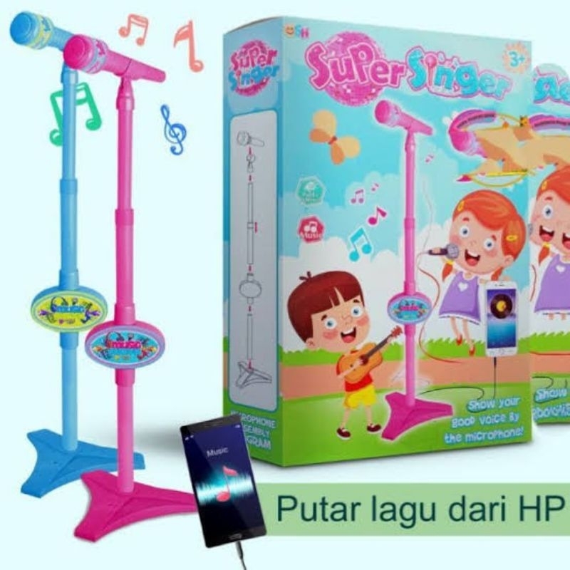 ( BISA COD ) Mainan mic super singer anak/ mainan mic karaoken anak