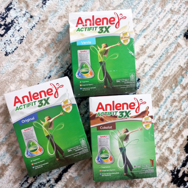 

Anlene Actifit 3X Susu Bubuk Dewasa Vanila Cokelat Original 590gr - Nutrisi Tinggi Kalsium Untuk Tulang Sendi dan Otot