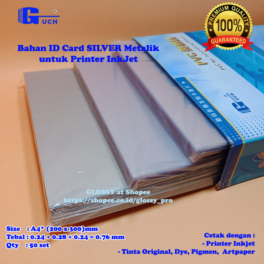 

PVC Bahan ID Card GUCH Silver