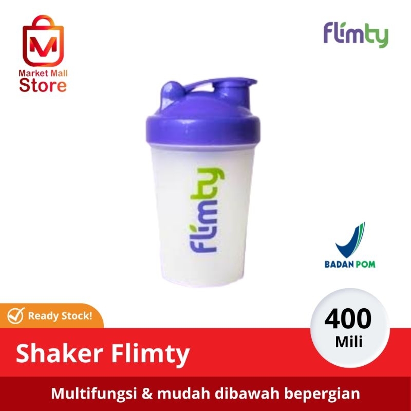 Shaker Flimty Fiber Flimeal Botol Minuman Kemasan 400ml Original