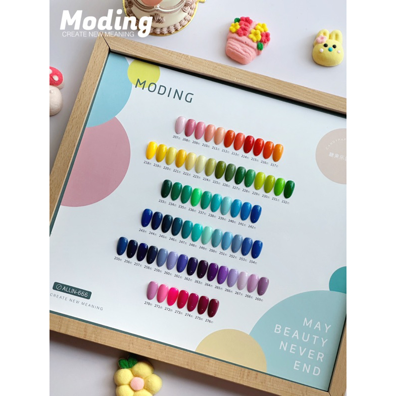 Moding Set 70pcs Warna Solid Kutek Gel Nail Polish