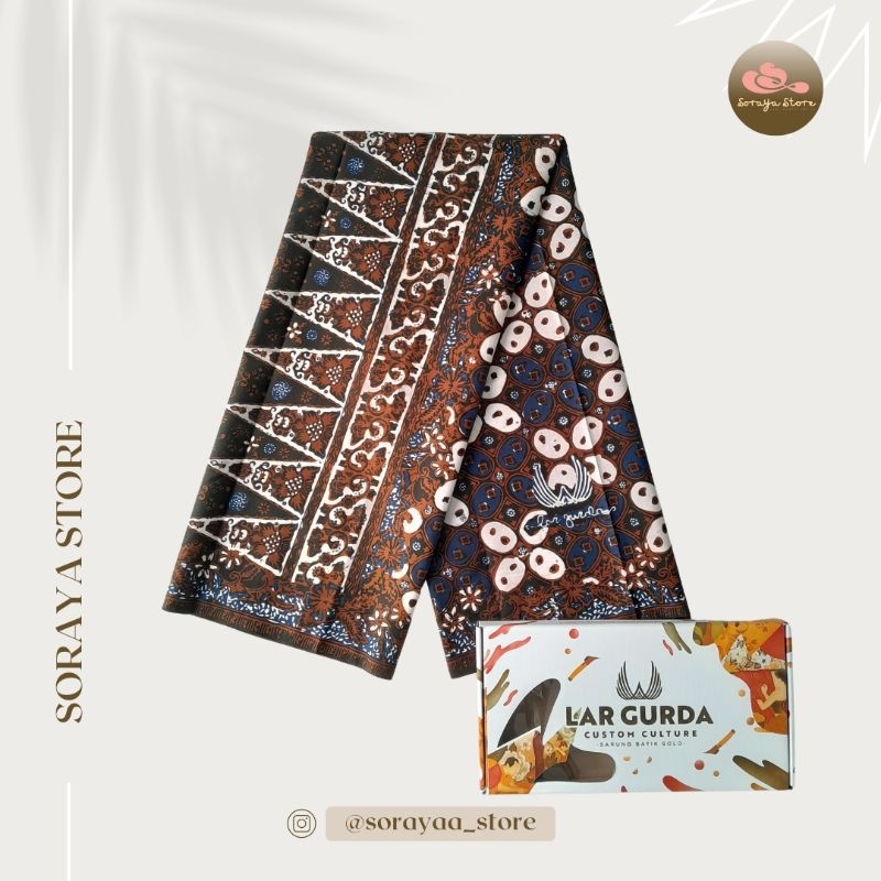 SARUNG LAR GURDA SERIES KESIKAN NAVY | SARUNG BATIK TRADISIONAL KHAS SOLO | LAR GURDA PREMIUM/ORIGIN