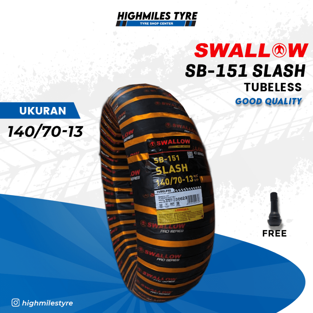 Ban Motor Swallow SLASH SB-151 140/70-13 Tubeless