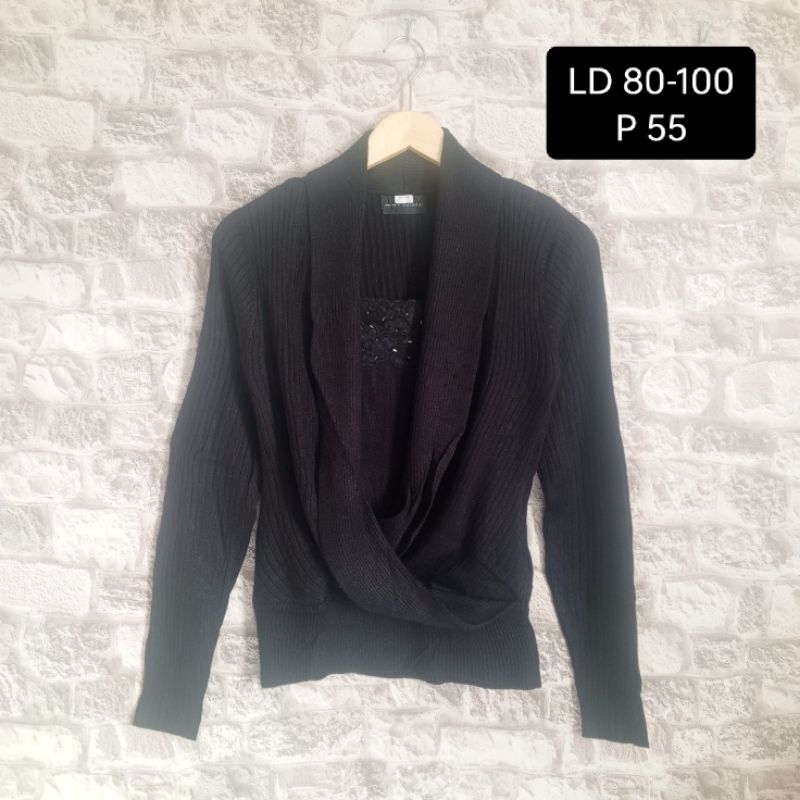 atasan kombinasi rajut renda