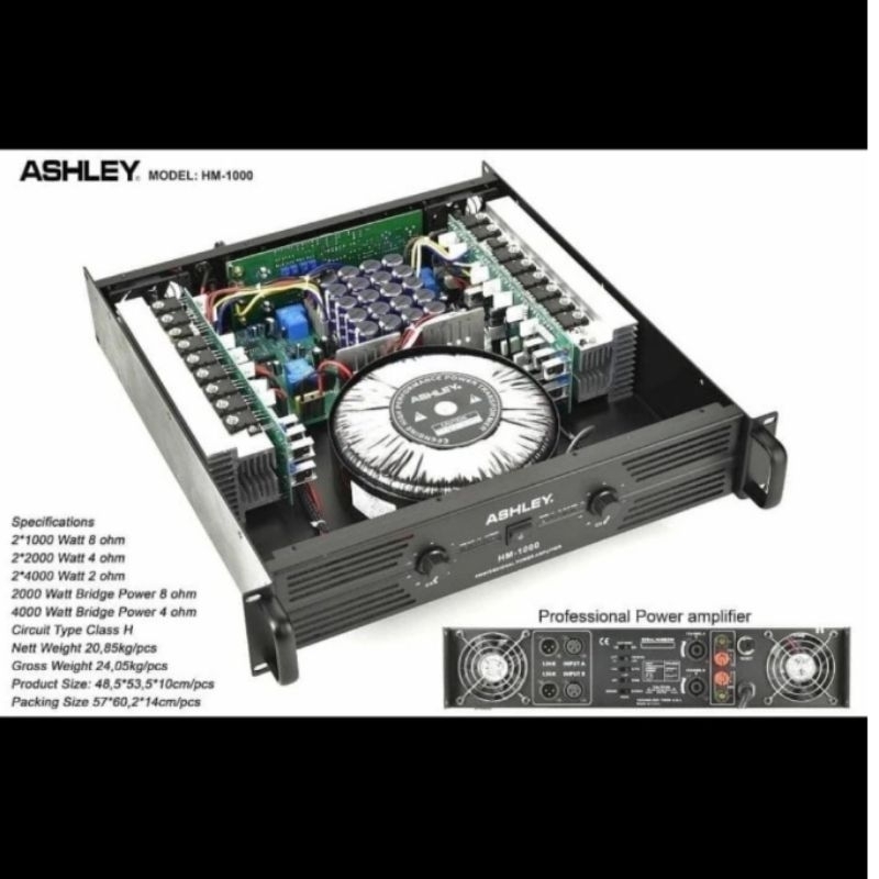 AMPLIFIER ASHLEY ORIGINAL ASHLEY HM 1000 ASHLEY PROFESIONAL