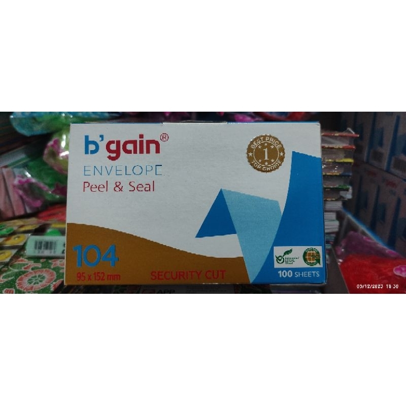 

Amplop B'gain Tanggung 152x95mm (ada perekat)