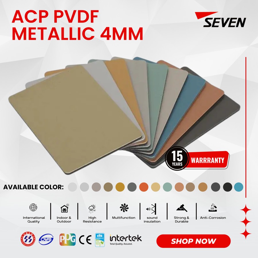 SEVEN ACP PVDF 4 mm Metallic Alloy 1100