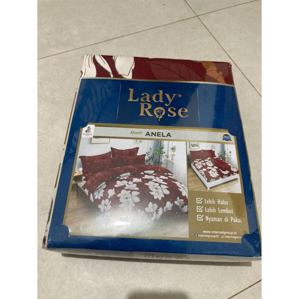 [NEW] Lady Rose - Sprei King 180x200 Tinggi 20 Bantal 2 - Anela