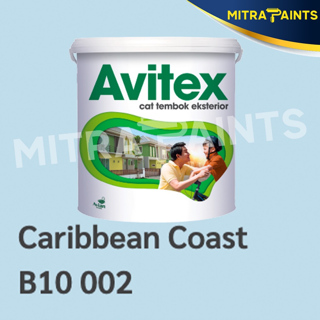 AVITEX EXTERIOR 5 KG CARRIBEAN COAST B10 002 / CAT TEMBOK AVIAN WARNA BIRU BLUE