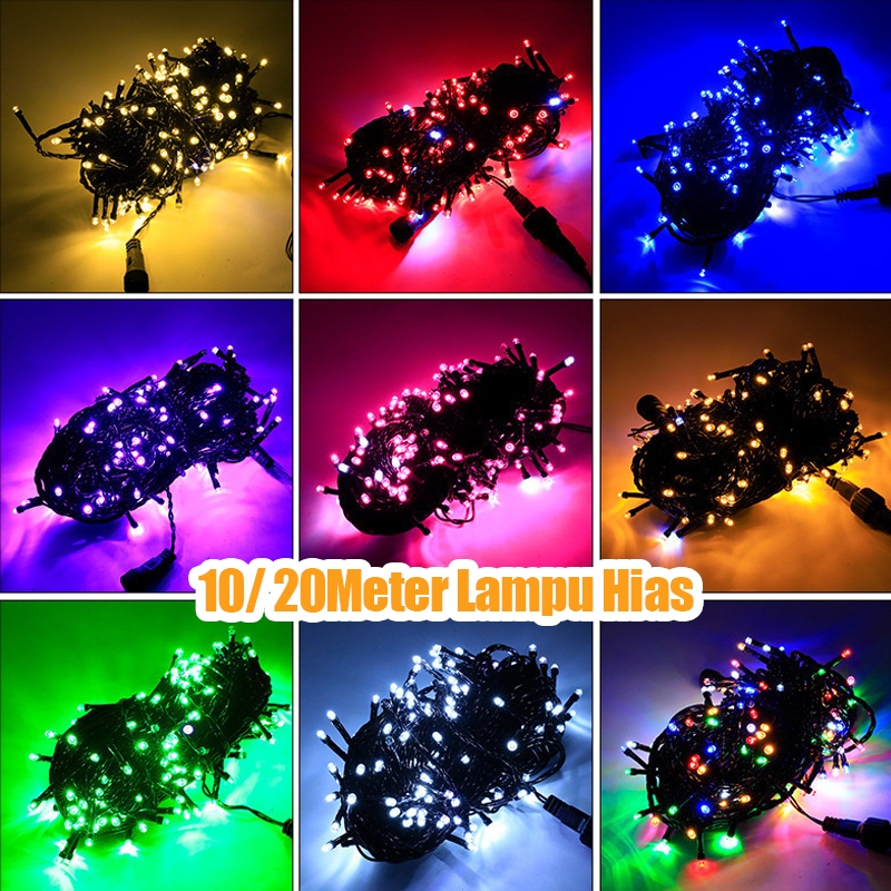 Anbolt Lampu LED Nantal 20 meter Lampu Hias Lampu Kelap Kelip 10 Meter lampu Taman Outdoor Waterproo