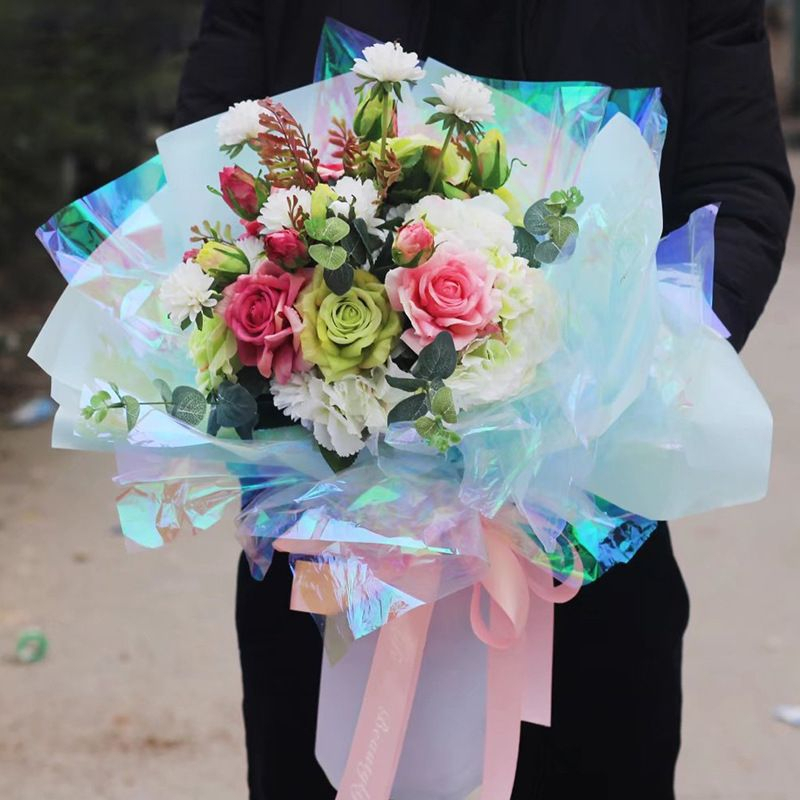 

(1 lembar)Cellophane Hologram / Korean Wrapping Paper / Kertas Plastik Buket Bunga HOLOGRAM RAINBOW FLOWER WRAPPING PAPER WATERPROOF PAPER KERTAS HOLOGRAM BENING