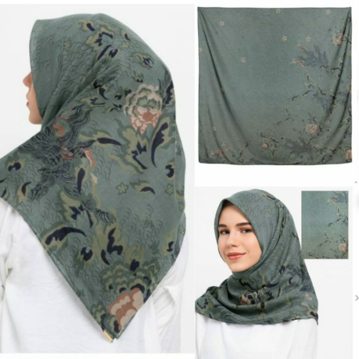 DFCT - Kami Taiga Scarf Hijab Segi Empat Voal