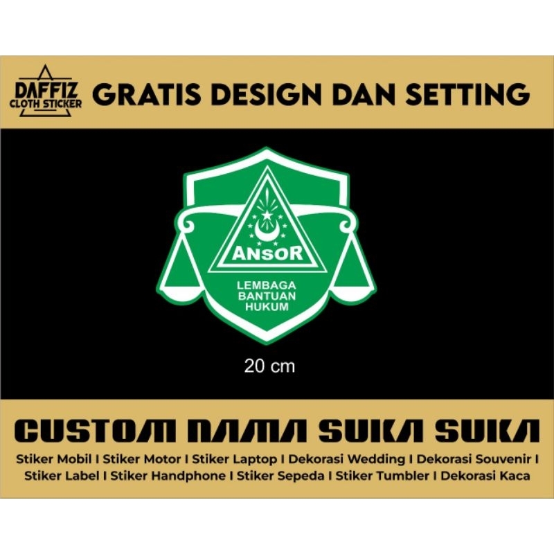 

Stiker Vinyl exilo Glossy LBH ANSOR