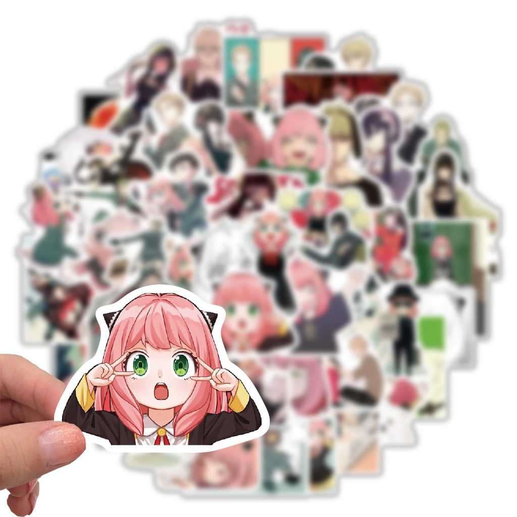 

STIKER VINIL ISI 50 PCS SPY X FAMILY ANTI AIR AESTHETIC LOVERSTUFF