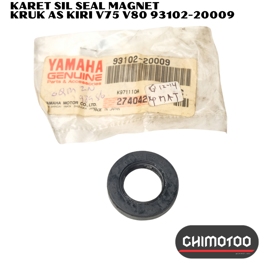 Karet Sil Seal Magnet Kruk As Kiri Yamaha V75 V 75 V80 V 80 93102-20009 Original