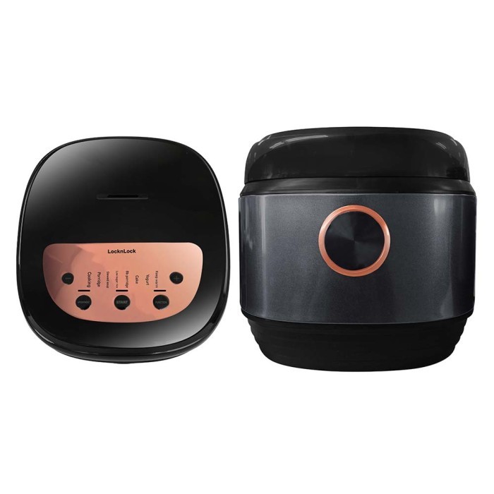 NEW LocknLock EJR328BLK – Rice Cooker Digital Low Carbo 2 Liter