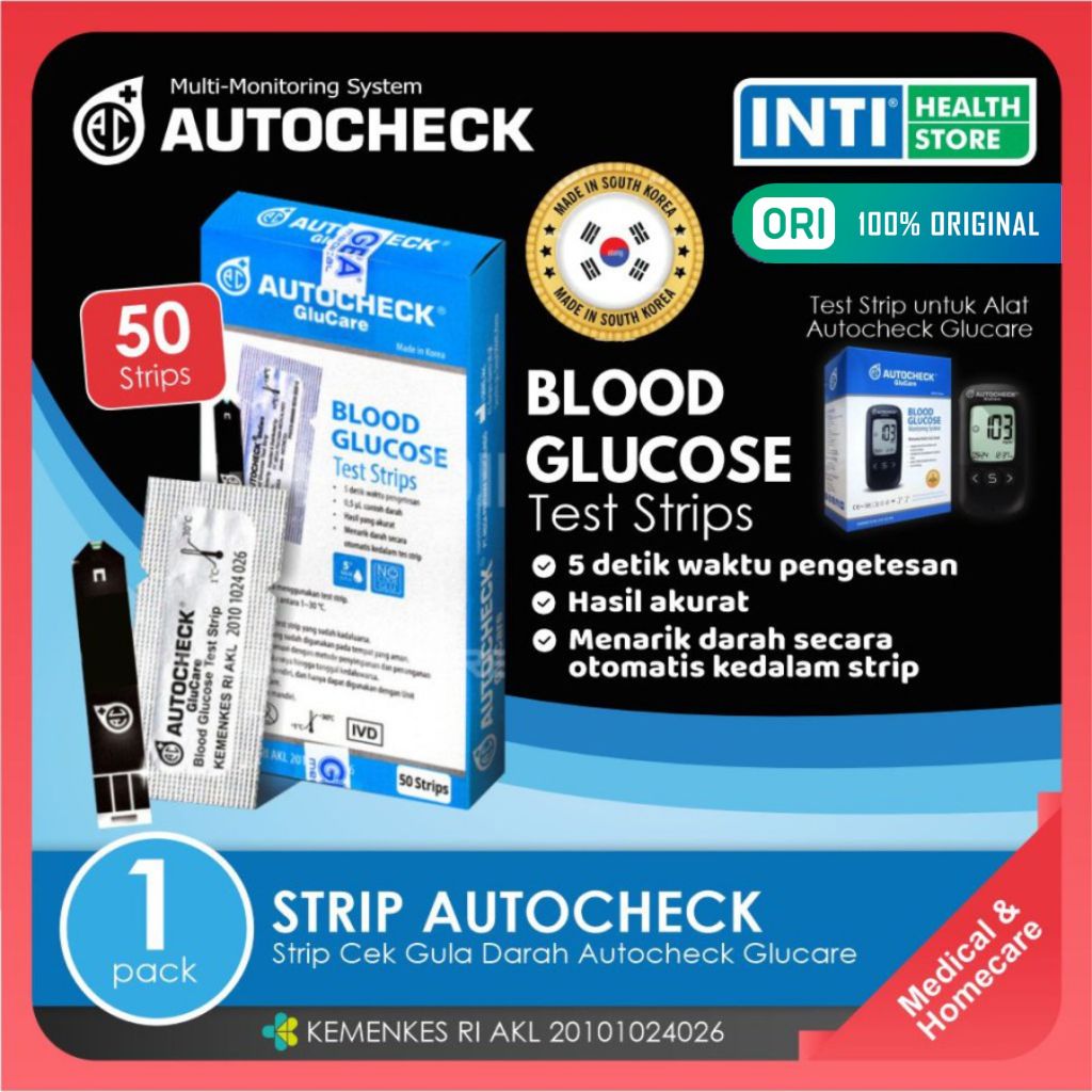 AUTOCHECK | Strip Cek Gula Autocheck Glucare | Strip Autocheck
