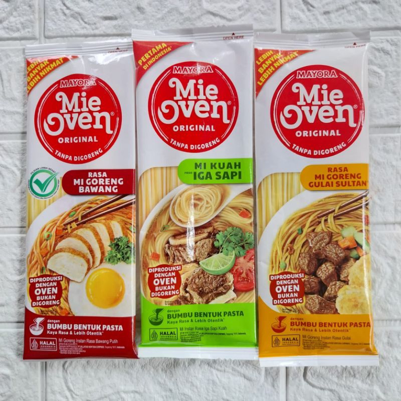 

MIE OVEN MAYORA IGA SAPI/GORENG BAWANG/GULAI SULTAN