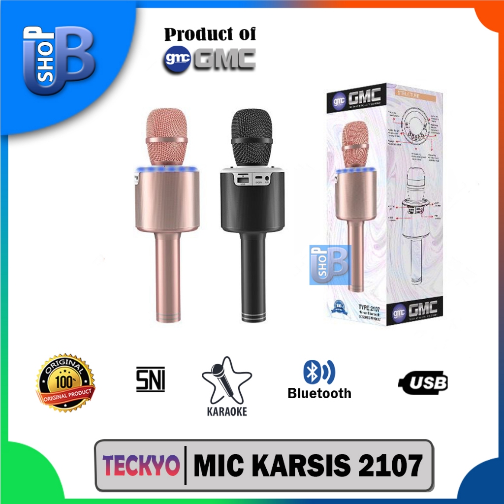 Mic Karaoke Wireless GMC KARSIS 2107 Microphone Bluetooth