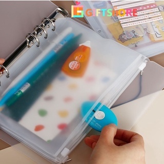 

COD✨ A6 A5 Binder Pocket Kantong / Ziplock bag / Pouch / Zipper PVC Diary Notebook 6 Ring -GS